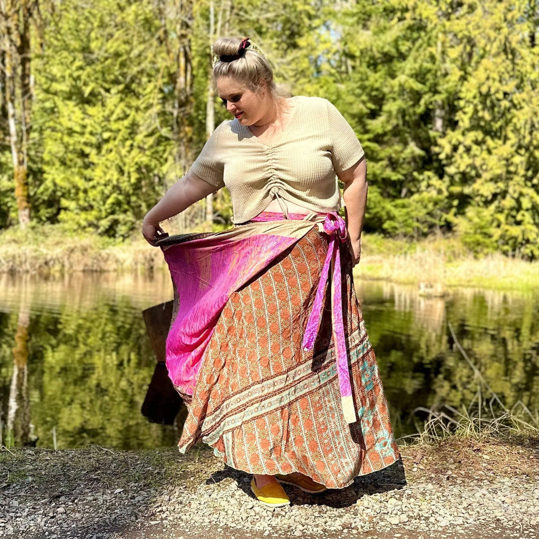 The Original Sari Wrap Skirt - Darn Good Yarn