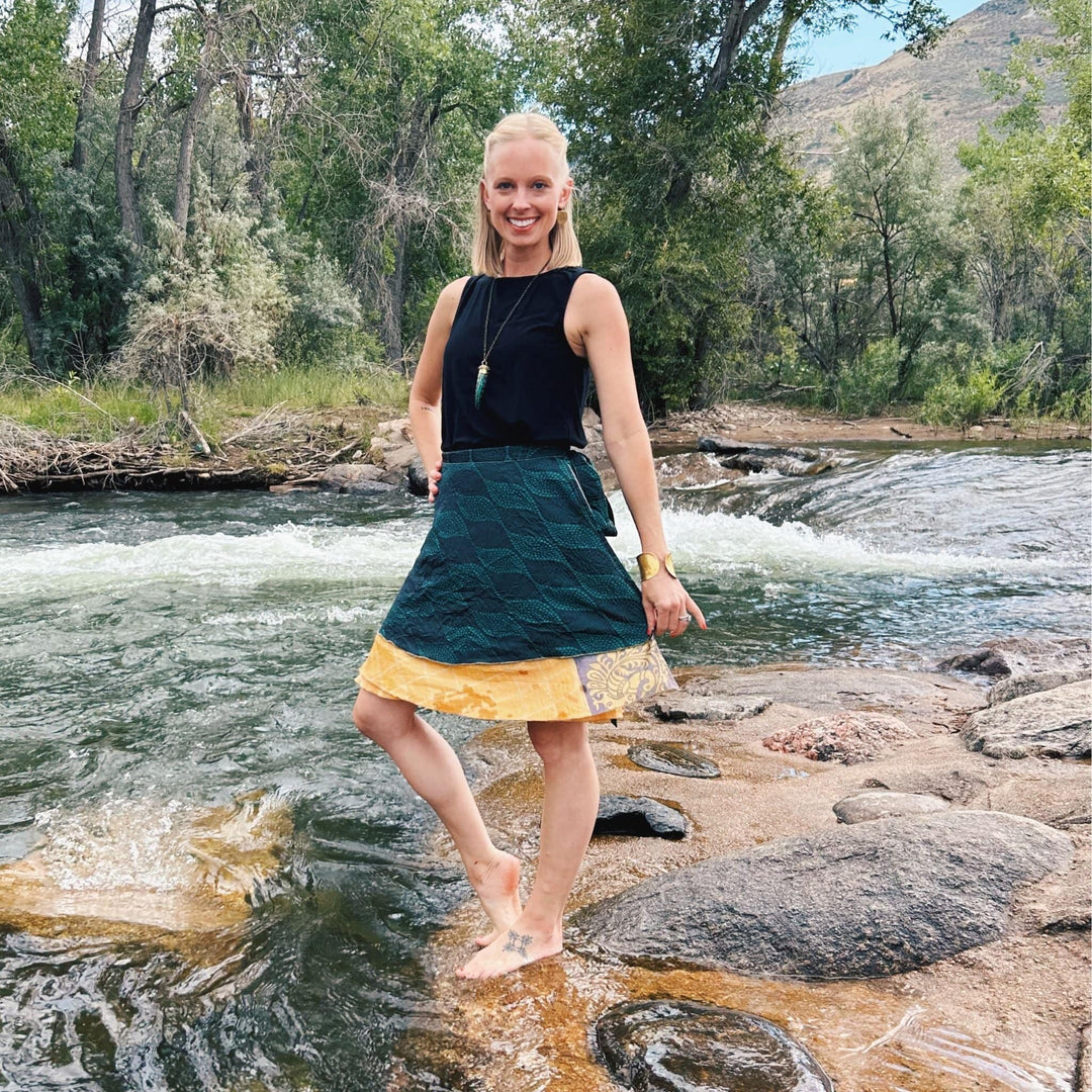 The Original Sari Wrap Skirt - Darn Good Yarn