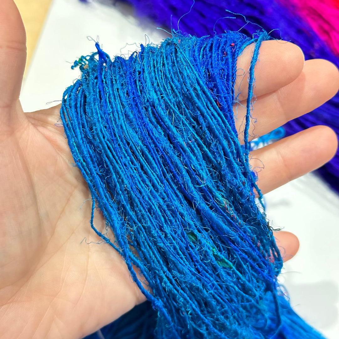 Surplus Discontinued Colors: Recycled Silk Yarn "Lux Adventure" - Darn Good Yarn