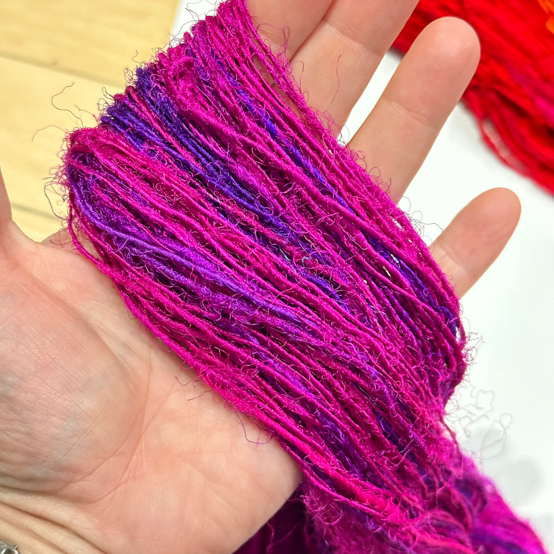 Surplus Discontinued Colors: Recycled Silk Yarn "Lux Adventure" - Darn Good Yarn