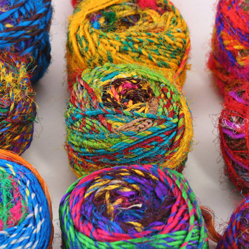 Recycled Silk Yarn "Spice Market" - Darn Good Yarn