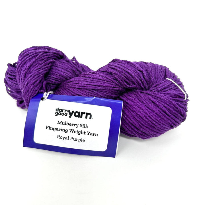 Surplus Discontinued Colors: Mulberry Silk Fingering Weight Yarn - Darn Good Yarn