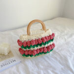 Tulip Bag Hand-woven Bag Cloth Strip Crochet