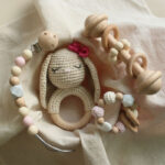 DIY Baby Handmade Wool Crochet Rabbit Rattle Toy