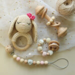 DIY Baby Handmade Wool Crochet Rabbit Rattle Toy