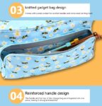 Wool Storage Bag Crochet Tool Buggy Bag With Cable Hole Needle Handbag