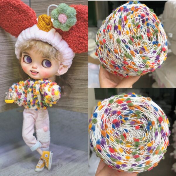 Colorful Candy Thread Hand-mixed Yarn Ball Wire Bean Yarn Hand-woven Wiring