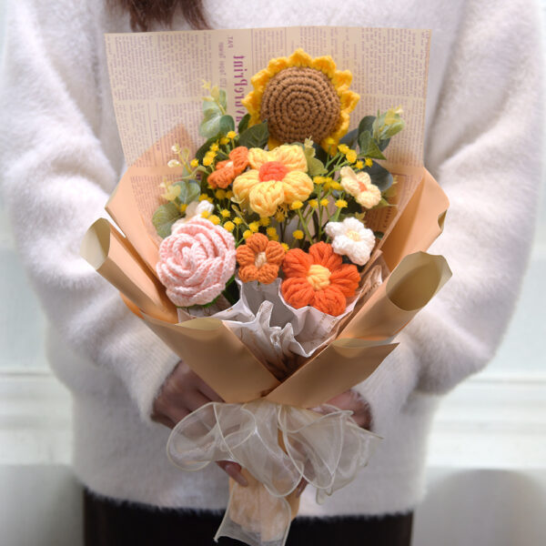 Flower Yarn Woven Sunflower Gift Bouquet