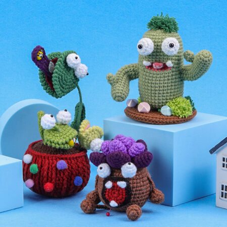 Funny Plant Series Handmade Diy Crochet Wool Material Package