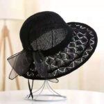 Women's Big Brim Crochet Hollow Woven Straw Hat