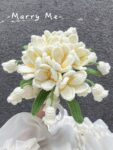 Knitted Bridal Bouquet Handmade Crochet Diy Material Package