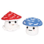 Crochet Material Package Blue Red Small Mushroom Decoration