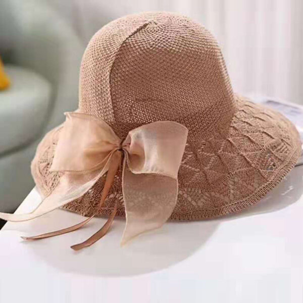 Women's Big Brim Crochet Hollow Woven Straw Hat