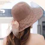 Women's Big Brim Crochet Hollow Woven Straw Hat