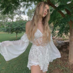 Women's Fashion Simple Embroidery Crochet Hollow Halter Dress