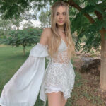 Women's Fashion Simple Embroidery Crochet Hollow Halter Dress