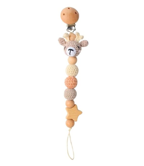 Wool Crochet Cartoon Elephant Giraffe Anti-drop Chain