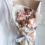 Wool Flowers Handmade Bouquet Diy Crochet Material Package